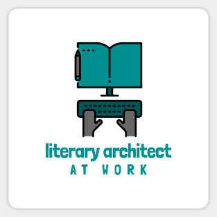 literary architect at work Sticker